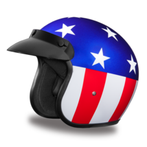 Daytona Helmets CRUISER- W/ US CAPTAIN AMERICA Motorcycle DOT Helmet DC6-CA - £89.14 GBP