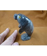(Y-MAN-400) Gray white Manatee figurine stone gemstone SOAPSTONE PERU se... - $26.17