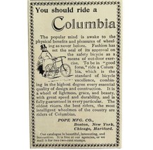 Columbia Bicycles 1894 Advertisement Victorian Pope Bikes You Should Rid... - £11.79 GBP