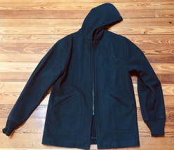US Navy Military 100% Wool Peacoat Hooded Zip Parka Jacket Pea Coat Harr... - £23.65 GBP