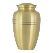 Large/Adult 228 Cubic Inches Classic Gold Brass Funeral Cremation Urn for Ashes - £126.41 GBP