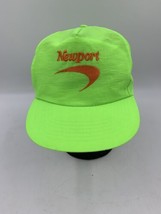 Vintage Neon Newport Fluorescent Green Yellow Snap Back Adustable Cap Promo - $10.58