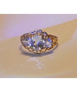 ESTATE 1.50 Ct NATURAL AQUAMARINE OVAL &amp; Two .75 Ct Trillion Cut Aquamar... - €303,08 EUR