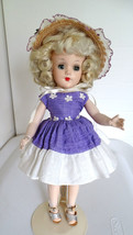 Vintage Early 1950&#39;s Mary Hoyer 14&quot; w/Platinum Blonde Mohair Wig &amp; Tagged Dress - £219.82 GBP