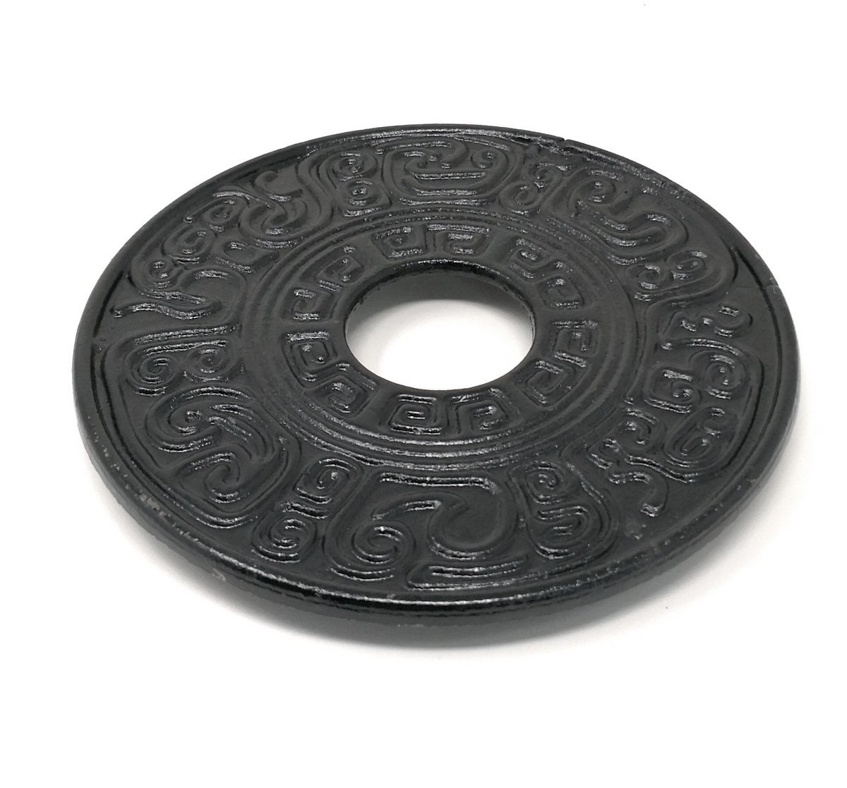 THY COLLECTIBLES Black Cast Iron Trivet Teapot Tetsubin Stand, Unique Oriental P