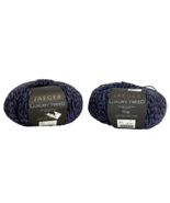Jaeger Luxury Tweed Wool Yarn Lot of 2 Skeins Purple Shade 834 NEW - £12.86 GBP