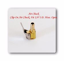 Tire Valve Clip-On Air Chuck Brass, Fit 1/4&quot;  / 6 mm I.D. Hose. Open.Tire Valve - £9.06 GBP