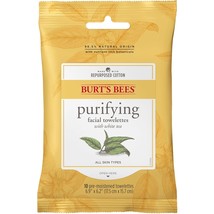 Burts Bees Purifying Facial Cleanser Towelettes and Makeup Remover Wipes with W - £12.64 GBP