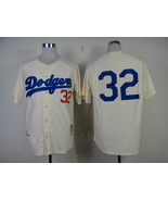 Dodgers #32 Sandy Koufax Jersey Old Style Uniform Cream - $45.00