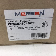 (1) Mersen PC93UK15C450TF Protistor Fuse Link 1500V AC 450A - Lot of 1 - £156.44 GBP