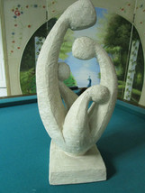 Yael Shalev Family Abstract Sculpture In Cement Signed, 1983 Austin Productions - £351.71 GBP