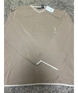 111 State V-Neck Sweater Lightweight - Tan Brown - Men&#39;s Large - $29.65