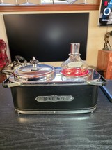 DECANTER ICE BUCKET MUSIC BOX BAR SET SCOTCH RYE GLASS BOTTLE HOW DRY I ... - $69.95