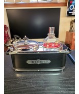 DECANTER ICE BUCKET MUSIC BOX BAR SET SCOTCH RYE GLASS BOTTLE HOW DRY I ... - €60,46 EUR