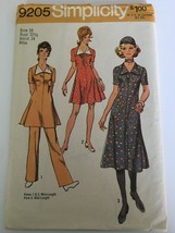 Simplicity Sewing Pattern 9205 Vintage Mini Dress Pants 1970s Sz 10 Retro Uncut - £7.85 GBP