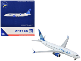 Boeing 737 MAX 8 Commercial Aircraft &quot;United Airlines&quot; (N17265) White with Blue  - £52.18 GBP