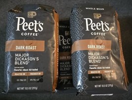 5 Peet's Coffee Dark Roast Whole Bean Coffee Major Dickason's 10.5oz (CD5) - $43.86