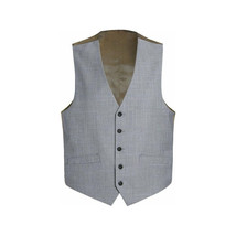 Men's RENOIR Vest Wool 140's Adjustable, Two Pockets 508-5 Lt Gray image 3
