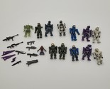 Mega Blok/Construx Halo Spartans 13 Action Figure Lot With Weapons - $29.69