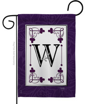Classic W Initial Garden Flag Simply Beauty 13 X18.5 Double-Sided House Banner - $19.97