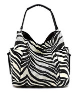 La Miel Zebra Animal Print Tote Style Purse 2 in 1 Set - $44.54