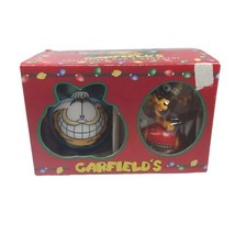 Vintage Garfield Ornament And Mug Set Christmas Football Player Funny Gift - £7.07 GBP