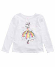 Epic Threads Toddler Girls Ballerina Rainbow T-Shirt, Bright White, Size 2T - $13.00
