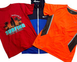 3 Boys Tops Nike Hoodie Champion Neon &amp; Surf NC TShirt Clothing Lot SMALL - £21.41 GBP