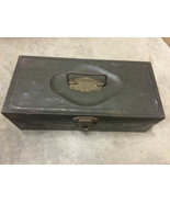 Antique metal tool auto box with heavy tools USA - $225.00
