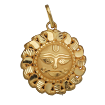 22 carat hallmark shiny gold 2.8 cm stud pendant for business women jewelry - £108.34 GBP