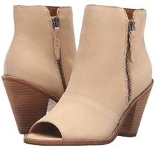 Corso Como Tameka Nude Peep-toe Zips 3.5 Heel Leather Ankle Bootie  Sz 8... - €38,64 EUR