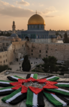 Handmade Crochet Palestine Flag Keychain – Bag Charm Gift for Women &amp; Girls - $20.00