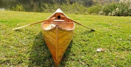 Canoe Traditional Antique With Ribs Curved Bow Ribbed 12-Ft Marine Varnish - £6,117.20 GBP