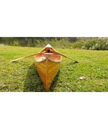 Canoe Traditional Antique With Ribs Curved Bow Ribbed 12-Ft Marine Varnish - £5,999.83 GBP