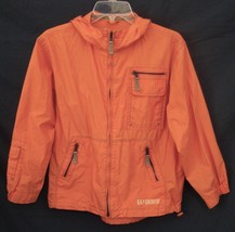 GAP KIDS Cotton Windbreaker Zip Front Jacket Large 10 Bright Orange CUTE - $22.99