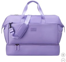 Delsey Paris Duffle Bag Purple Weekender Florence by Mills Pockets Eco-F... - $2,440.42 MXN
