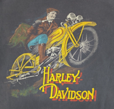 Vtg Harley Davidson Old School Motorcycle Sturgis Rally Single Stitch T-Shirt  L - £170.47 GBP