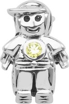 Persona August Birthstone Colored Crystal Boy Charm fits Pandora, Troll ... - £19.75 GBP