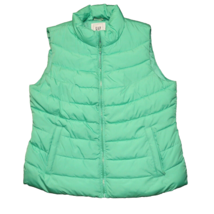 Gap Cold Control Womens Quilted Puffer Vest Light Green Size Large - £15.28 GBP