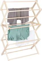 Solid Maple Hard Wood Laundry Rack for Sweaters, Blouses, Lingerie &amp; More, No As - £116.92 GBP