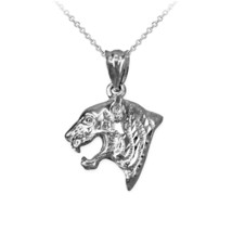 Sterling Silver Tiger Head DC Charm Necklace - £15.63 GBP+