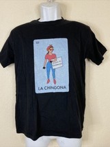 Gildan Softstyle Women Size L Black La Chingona Card T Shirt Short Sleeve EUC - £5.59 GBP