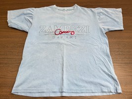 Vintage Zambezi Canoeing Safari Blue T-Shirt - Small - Africa - £8.32 GBP