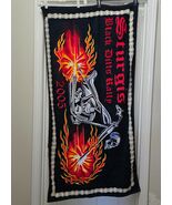 VTG Sturgis 2005 Black Hills Rally Beach Towel Motorcycle Flames Skull 2... - $873.20 MXN