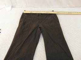 Womens Eddie Bauer Dark Brown 100% Cotton 12 Zipper Fly Casual Pants - £19.18 GBP