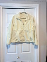 Calvin Klein Performance Womens Sz L Fleece Jacket Coat Off white Quick Dry - $18.80