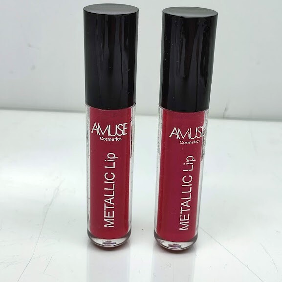 Lot of 2 Amuse Cosmetics Metallic Lip Liquid Lipstick Gloss Long Lasting... - $9.90