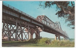 Vintage Postcard The Mississippi River Bridge Louisiana Baton Rouge 1960&#39;s - £5.51 GBP