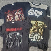 The Walking Dead AMC Tshirt Lot of 4 Size M Black Daryl 2014 Horror TV Show - £20.82 GBP