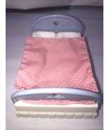 Fisher Price Loving Family Dream Dollhouse 1993 Double Bed Lavender &amp; White - $29.70